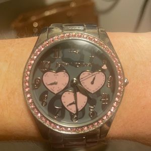Betsey Johnson Sterling Silver Watch